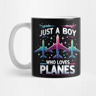 Just A Boy Who Loves Planes T-Shirt & Toddler Airplane Lover Mug